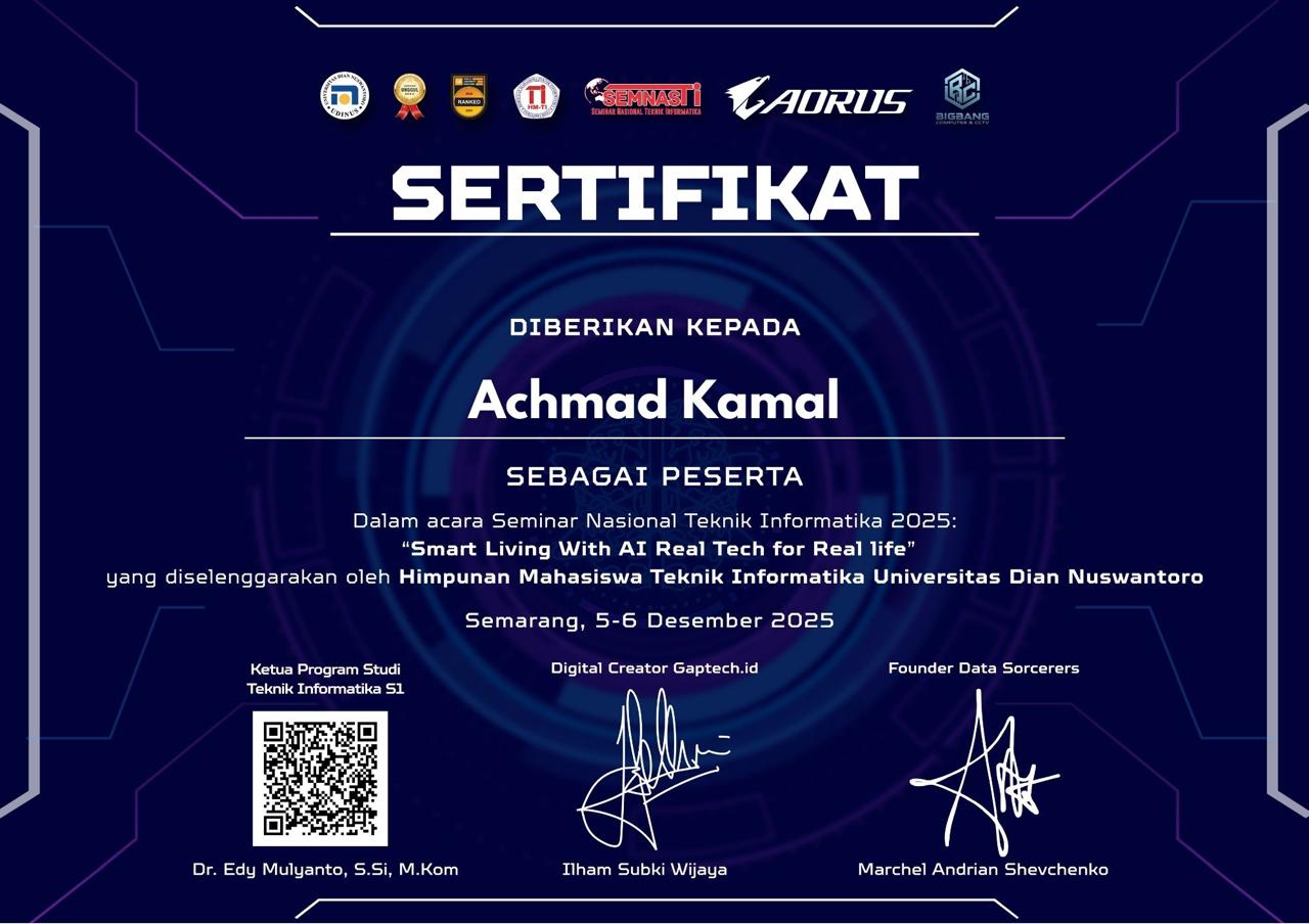 National Seminar Certificate